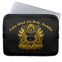 Peaceful Golden Buddha  Laptop Sleeve