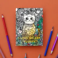 Personalized Abstract Cat Coloring Postcard