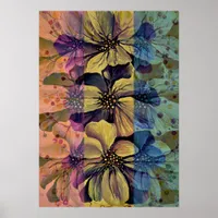 Utopian Delphinium Flowers Poster