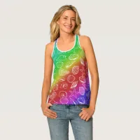 Rainbow Shellfish Pattern All-Over-Print Tank Top