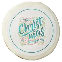 Magical Christmas Typography Teal ID441 Sugar Cookie