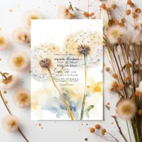 Dandelion Wedding QR Code Invitation