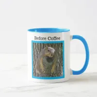 Before Coffee, After Coffee, Funny Squirrel Mug