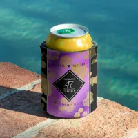 Elegant 47th Amethyst Wedding Anniversary Can Cooler