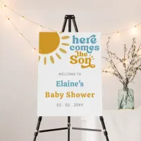 Here comes the son baby shower Welcome Sign