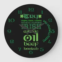 Irish folklore personalized large clock