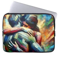 Lover's Embracing ai Oil Paint Style Laptop Sleeve