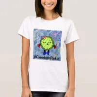 Fourth of July Firework Holiday Freedom Pickle   T-Shirt