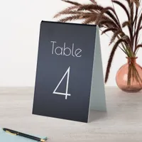 Midnight Blue Wedding Number Table Tent Sign