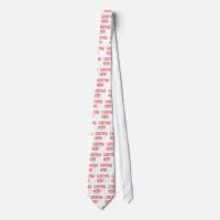 Merry Christmas Candy Cane Font Tie