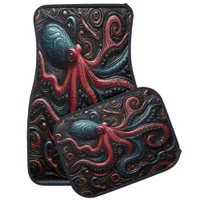 Swirling Octopus: A Colorful Vision Car Floor Mat