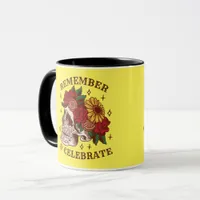 Remember Celebrate Day of the Dead Skull Florals Mug