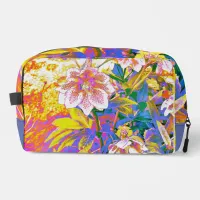 Bright Colourful Abstract Floral Print Trendy Dopp Kit