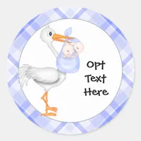 Stork & Twin Boys Stickers