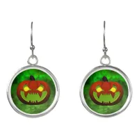 Spooky Evil Halloween Pumpkin Earrings