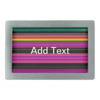 Thin Colorful Stripes - 2 Rectangular Belt Buckle