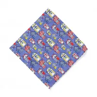 Striped Beach Huts Pattern Blue Beach Bandana