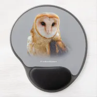A Serene and Beautiful Barn Owl Gel Mouse Pad