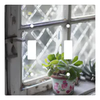 Watercolor Pretty Plant in the Window Light Switch Cover