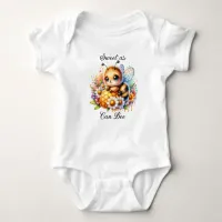 Sweet as Can Be | Honey bee and Flowers Baby Bodysuit