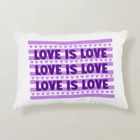 Love is Love in Purple Accent Pillow