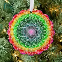 Personalized Magical Christmas Mandala  Ornament Card