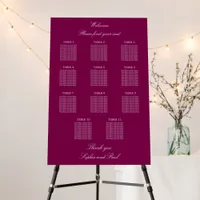 Mulberry 11 Table Wedding Seating Chart Foam Board