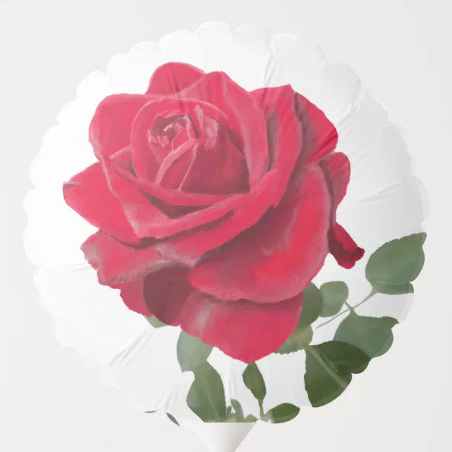 Red Rose - Hand Painting Balloon