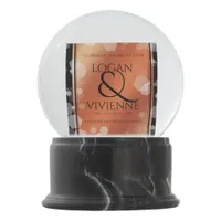 Elegant 8th 32nd Bronze Wedding Anniversary Snow Globe