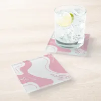 Minimalist Pattern Glass Coaster