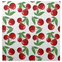 Red Cherries Graphic All Over Pattern Cloth Napkin