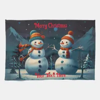 Snowman joyful Christmas Kitchen Towel