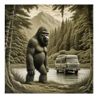 Vintage Bigfoot and RV Camper Acrylic Print
