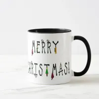 Merry Christmas Decoration Font Mug