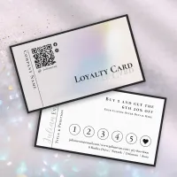 Modern Holographic silver Loyalty Card