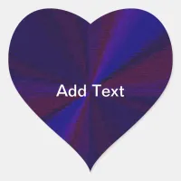 Circular Gradient Patchwork Blue to Purple Heart Sticker