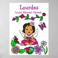 Personalized Loved, Blessed and Adored Fairy Poster