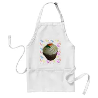 Carrot Cake Cupcake with Confetti Adult Apron