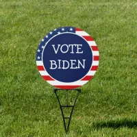 US Flag Political Statement Democrat Vote Biden Sign