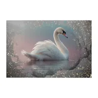 *~* Pastel Beautiful Unique Glitter White Swan SC1 Acrylic Print