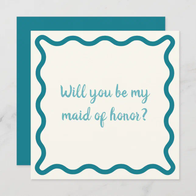 Handwritten Will you be my maid of honor? Proposal Invitation