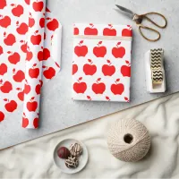 Red Apples Pattern Wrapping Paper