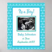 It's a Boy, Pregnancy Announcement Ultrasound Pic Poster