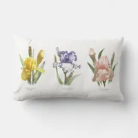 Iris Flower Garden Lumbar Pillow