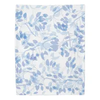 Modern Blue and White Coastal Leaf