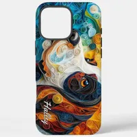 Colorful Basset Hound Portrait iPhone 16 Pro Max Case