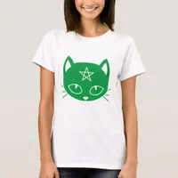 Kawaii Pagan Green Cat T-Shirt