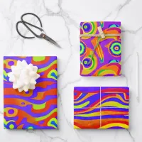 Red Psychedelic Wrapping Paper 1