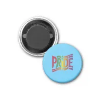 Rainbow Pride Typographic - Bold LGBTQ+ Statement Magnet