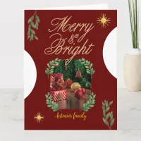 Merry Christmas funny bright arch Photo Card